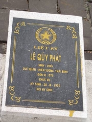  Nhắn tìm thân nhân liệt sỹ  Lê Quý Phát