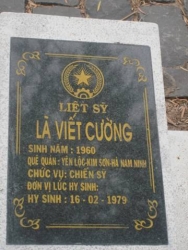 Nhắn tìm thân nhân liệt sỹ  Lã Viết Cường 