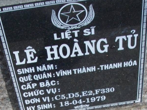 Nhắn tìm thân nhân liệt sỹ Lê Hoàng Tủ