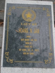 Nhắn tìm thân nhân liệt sỹ  Hoàng.N.Lâm