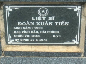 Tìm thân nhân liệt sĩ  Đoàn Xuân Tiến