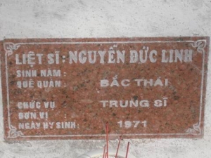Nhắn tìm thân nhân liệt sỹ  Nguyễn Đức Linh