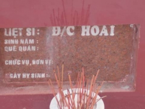 Nhắn tìm thân nhân liệt sĩ  Hoài