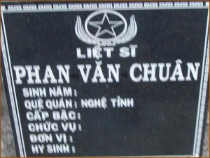 Nhắn tìm thân nhân liệt sỹ  Phan Văn Chuân