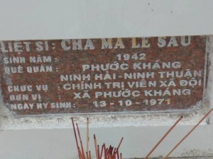 Nhắn tìm thân nhân liệt sỹ  Cha Ma Lé Sau