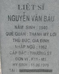 Tìm thân nhân liệt sĩ Nguyễn Văn Báu