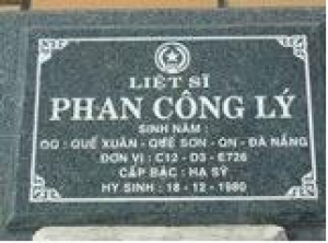 Tìm thân nhân liệt sĩ Phan Công Lý