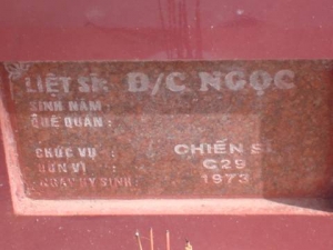 Nhắn tìm thân nhân liệt sĩ Ngọc