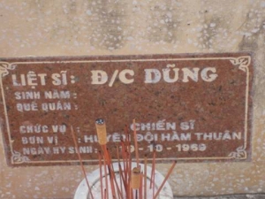 Nhắn tìm thân nhân liệt sĩ Dũng