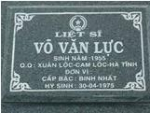 Tìm thân nhân liệt sĩ Võ Văn Lực