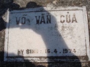  Nhắn tìm thân nhân liệt sỹ Võ Văn Của