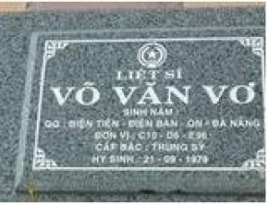 Tìm thân nhân liệt sĩ Võ Văn Vơ