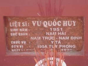 Nhắn tìm thân nhân liệt sỹ Vũ Quốc Huy