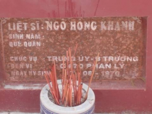 Nhắn tìm thân nhân liệt sĩ Ngô Hồng Khanh