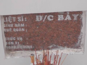 Tìm thân nhân liệt sĩ Bảy