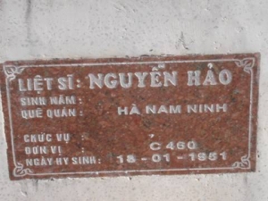 Nhắn tìm thân nhân liệt sỹ Nguyễn Hảo