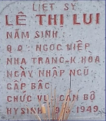Tìm thân nhân liệt sĩ Lê Thị Lui