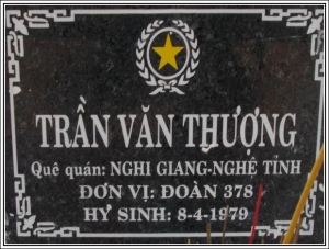 Nhắn tin tìm thân nhân liệt sĩ Trần Văn Thượng