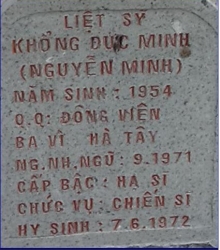 Tìm thân nhân liệt sĩ Khổng Dực Minh