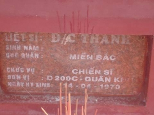 Nhắn tìm thân nhân liệt sỹ Thanh