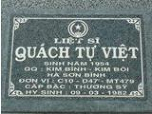 Tìm thân nhân liệt sĩ Quách Tự Việt