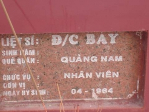 Nhắn tìm thân nhân liệt sỹ Bảy