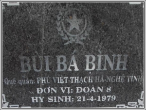 Nhắn tìm thân nhân liệt sỹ  Bùi Bá Bình