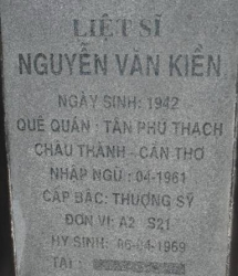 Tìm thân nhân liệt sĩ Nguyễn Văn Kiền