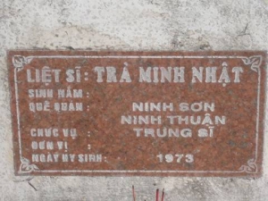 Nhắn tìm thân nhân liệt sỹ Trà Minh Nhật