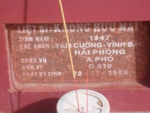 Tìm thân nhân liệt sĩ  Khổng Hữu Mai