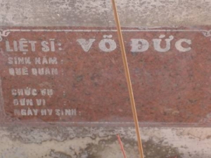 Nhắn tìm thân nhân liệt sĩ Võ Đức