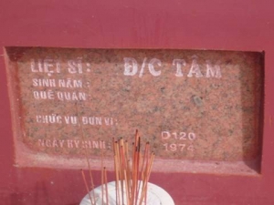 Nhắn tìm thân nhân liệt sĩ Tâm