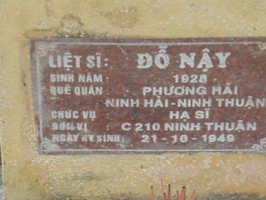 Nhắn tìm thân nhân liệt sỹ Đỗ Nậy