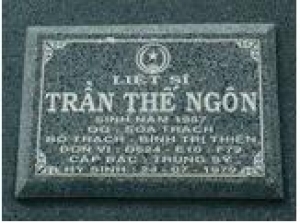 Tìm thân nhân liệt sĩ Trần Thế Ngôn