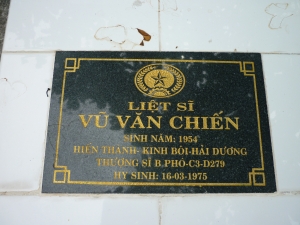 Tìm thân nhân liệt sĩ Vũ Văn Chiến