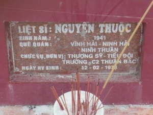 Nhắn tìm thân nhân liệt sỹ  Nguyễn Thuộc