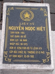 Nhắn tìm thân nhân liệt sỹ  Nguyễn Ngọc Hiệt 