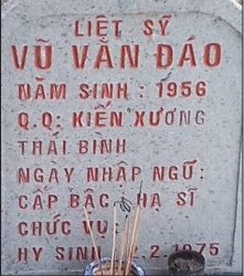 Tìm thân nhân liệt sĩ Vũ Văn Đáo