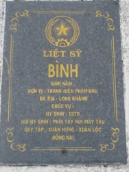 Nhắn tin tìm thân nhân liệt sĩ Bình