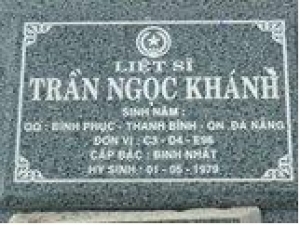 Tìm thân nhân liệt sĩ Trần Ngọc Khánh
