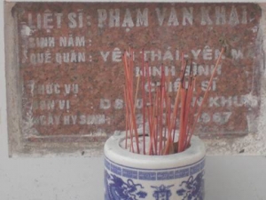 Nhắn tìm thân nhân liệt sỹ Phạm Văn Khai 