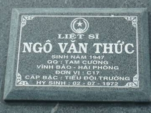 Tìm thân nhân liệt sĩ Ngô Văn Thức