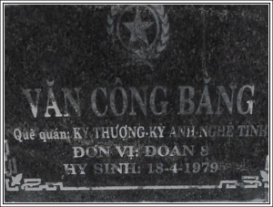 Nhắn tìm thân nhân liệt sỹ  Văn Công Bằng