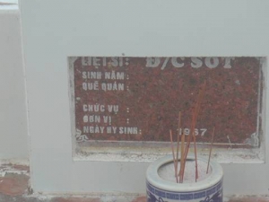 Nhắn tìm thân nhân liệt sĩ Sot