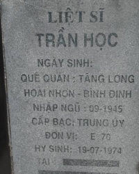 Tìm thân nhân liệt sĩ Trần Học
