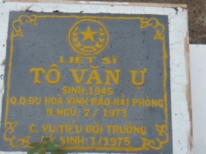 Tìm thân nhân liệt sĩ  Tô Văn Ự