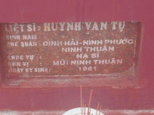 Nhắn tìm thân nhân liệt sỹ Huỳnh Văn  Tụ