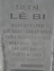 Tìm thân nhân liệt sĩ Lê Bi