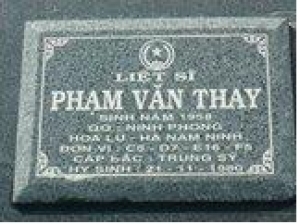 Tìm thân nhân liệt sĩ Phạm Văn Thay