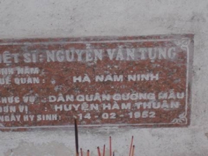 Nhắn tìm thân nhân liệt sỹ Nguyễn Văn Tụng